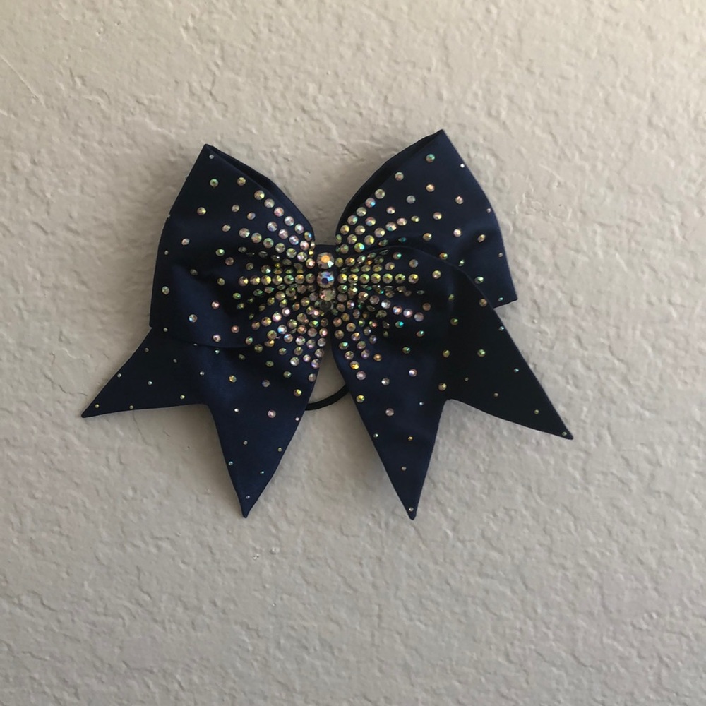 navy blue glam bow
